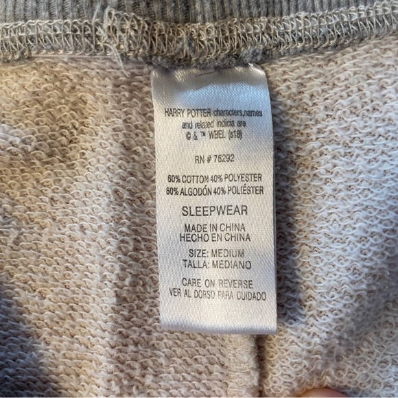Warner Bros. Harry Potter Gray Kids Pajamas set size M FREE SHIPPING - Picture 8 of 10